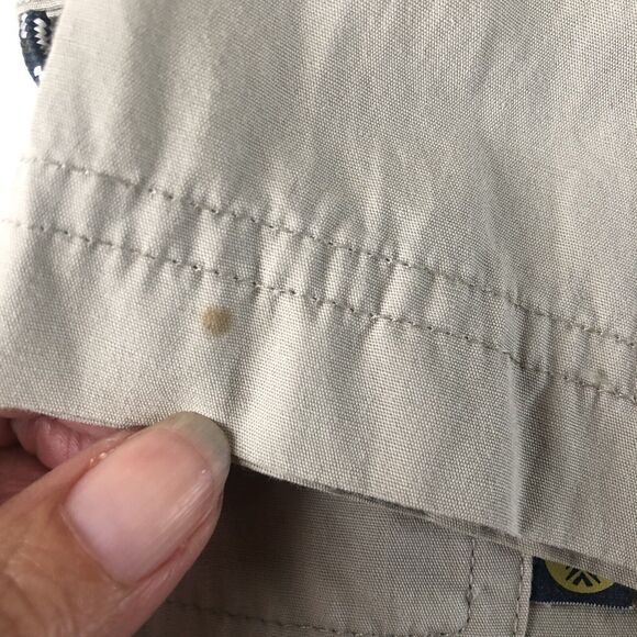 Columbia PFG Shirt Youth XL Khaki Vented Outdoor Cotton Short Sleeve - Picture 14 of 16